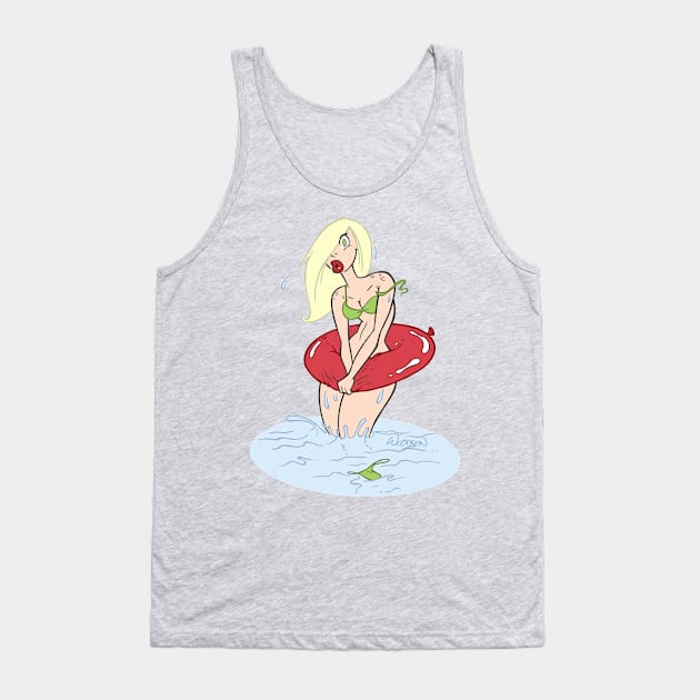 bikini girl Tank Top by Woodsonart